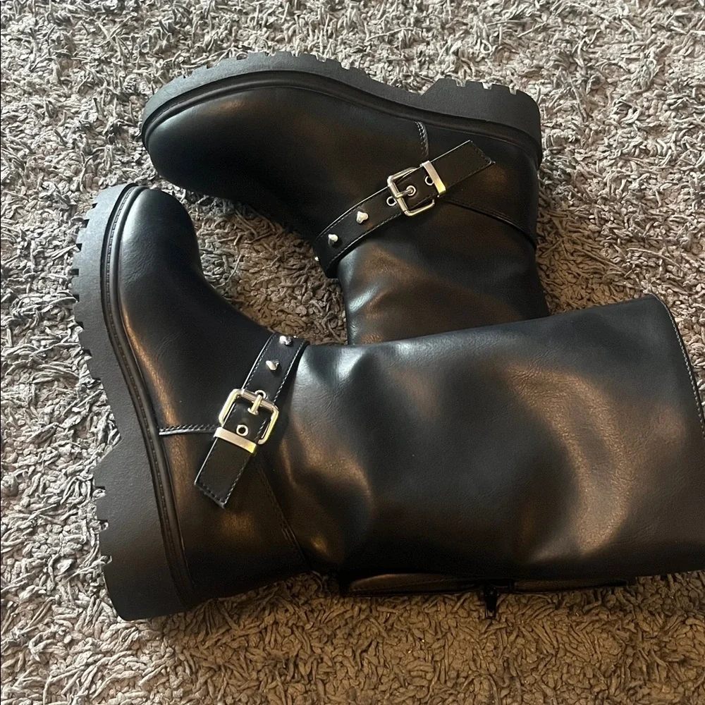 Self Esteem Black Girls Tall Heart Mid-Calf Boots